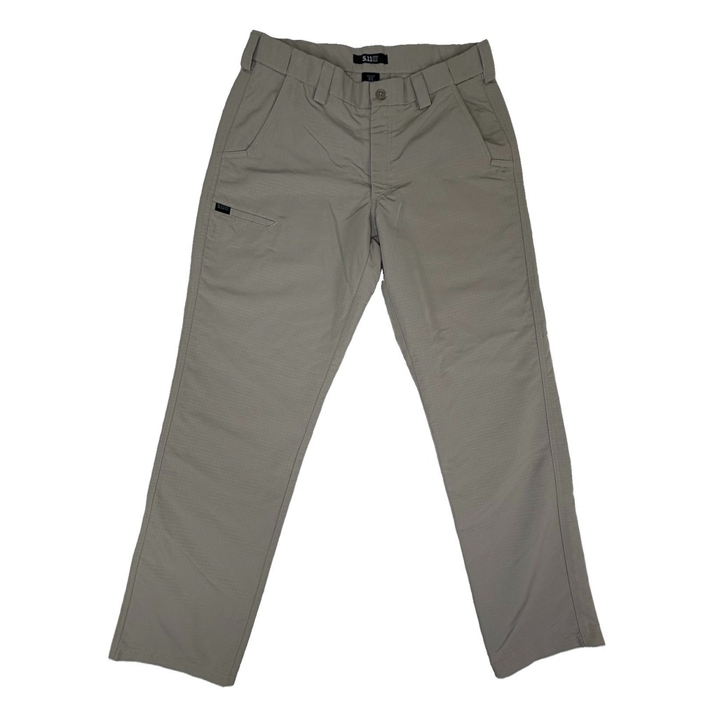 5.11 Tactical Fast-Tac Urban Mens Pants 34x34 Khaki RipStop Utility Hiking 74461